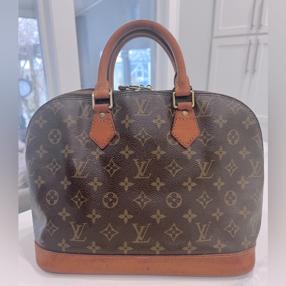 LOUIS VUITTON Alma Vintage Monogram Handbag Monogram Canvas